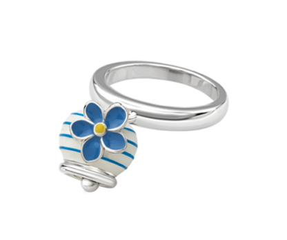 Forget Me Not Micro Campanella Ring in Turquoise