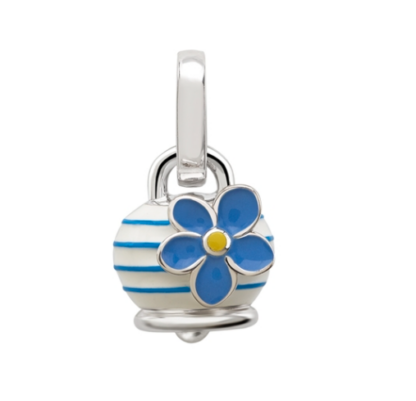 Forget Me Not Micro Campanella Charm in White
