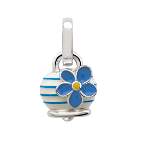 Forget Me Not Micro Campanella Charm in White