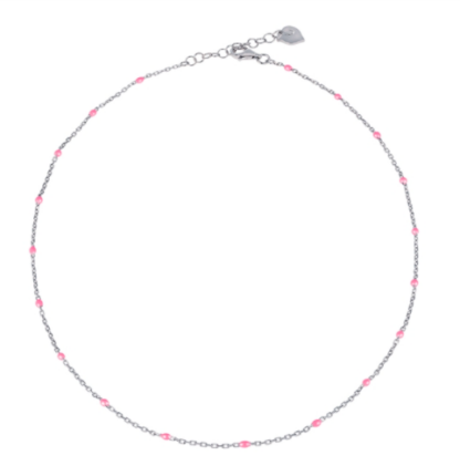 Et Voilá Chainlet with Pink Enamel