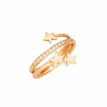 Stellina Spiral Ring in Rose Gold and Diamonds