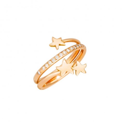 Stellina Spiral Ring in Rose Gold and Diamonds
