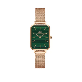 Quadro Pressed Melrose in Green and Rose Gold Stainless Steel