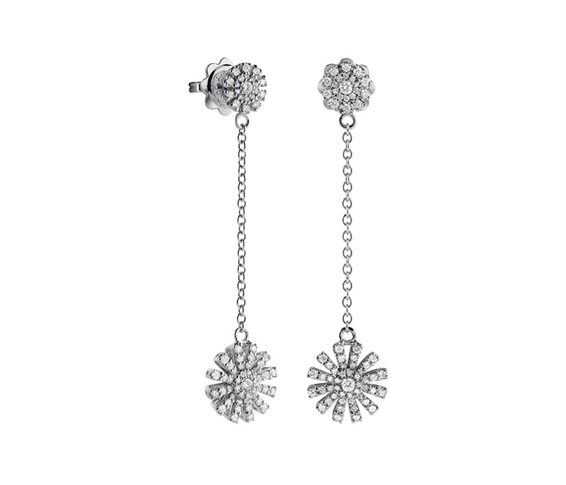 Margherita Earrings in White Gold and Diamonds