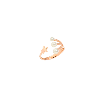 Anello Stellina con Perle