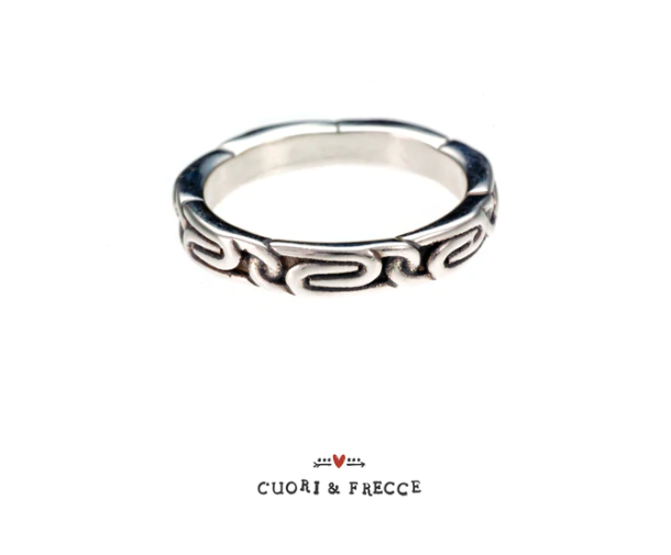 Anello in Argento 925 a Maglia Bizantina