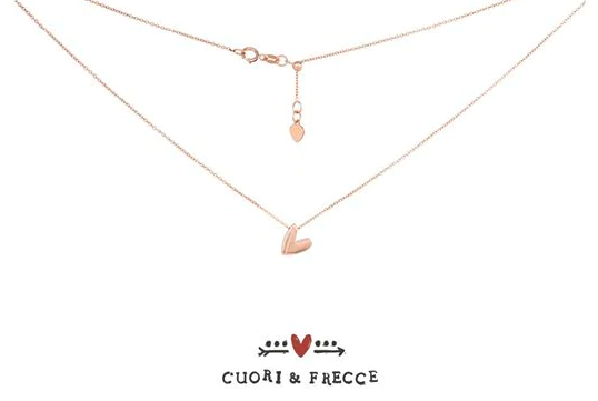 Girocollo in Oro Rosa con Ciondolo a Cuore