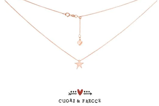 Girocollo in Oro Rosa con Ciondolo a Stella