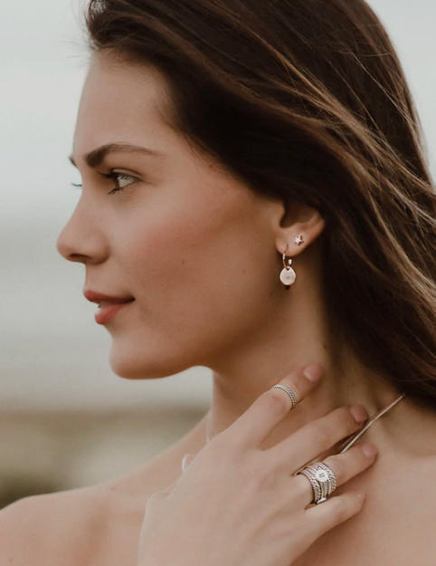 Orecchini Pendenti in Oro Rosa a Goccia