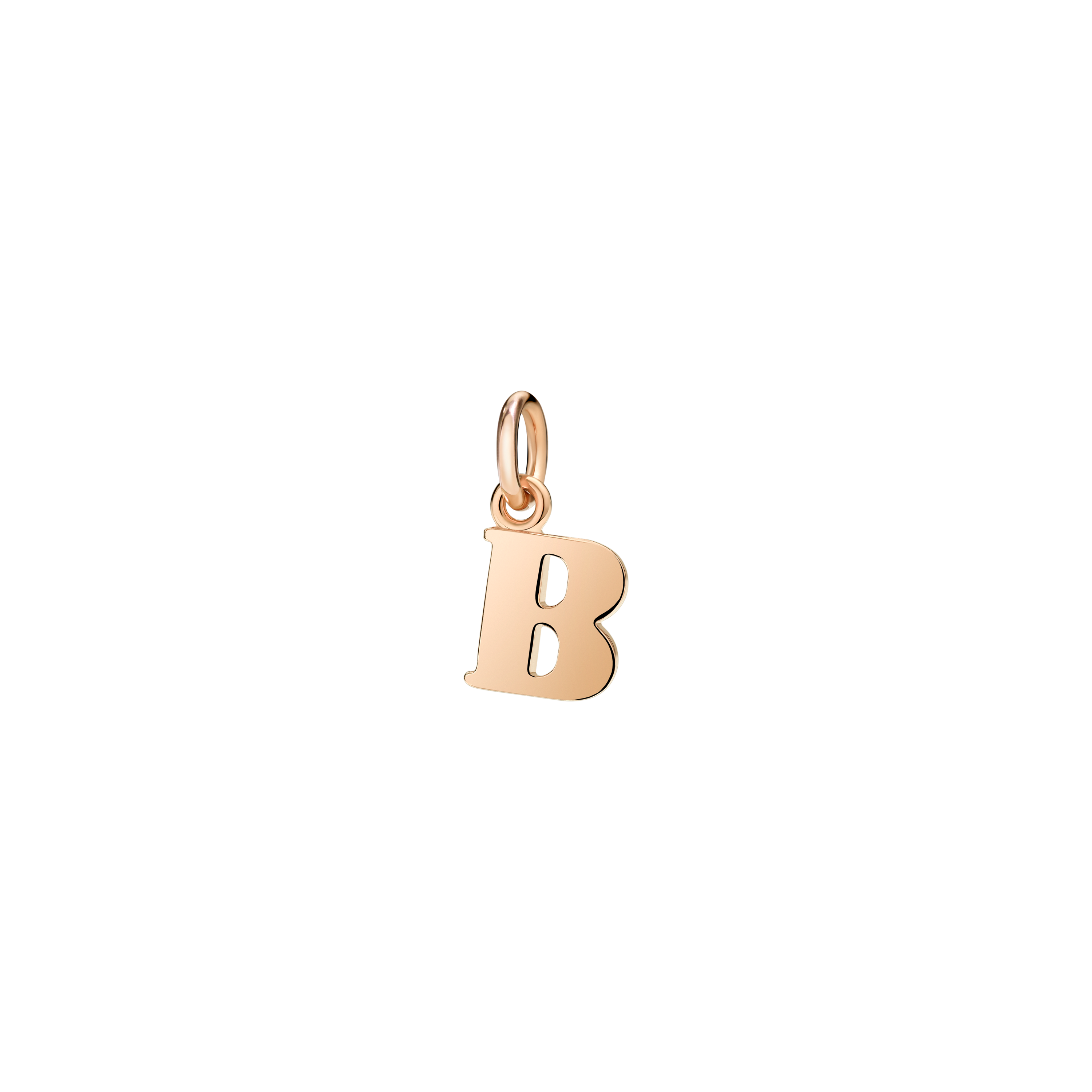 Ciondolo Lettera B in Oro Rosa