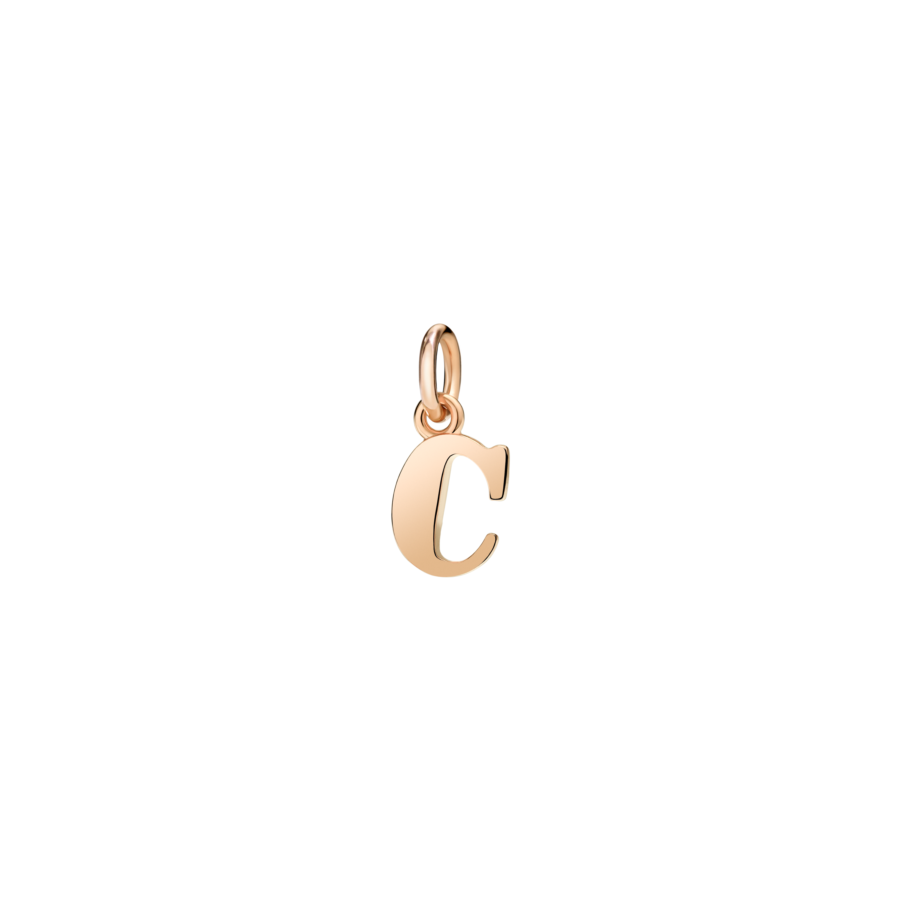 Ciondolo Lettera C in Oro Rosa