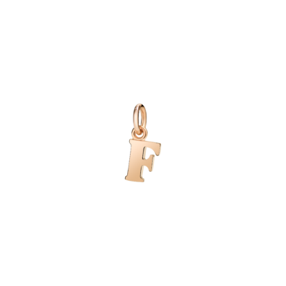 Ciondolo Lettera F in Oro Rosa
