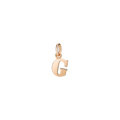 Ciondolo Lettera G in Oro Rosa