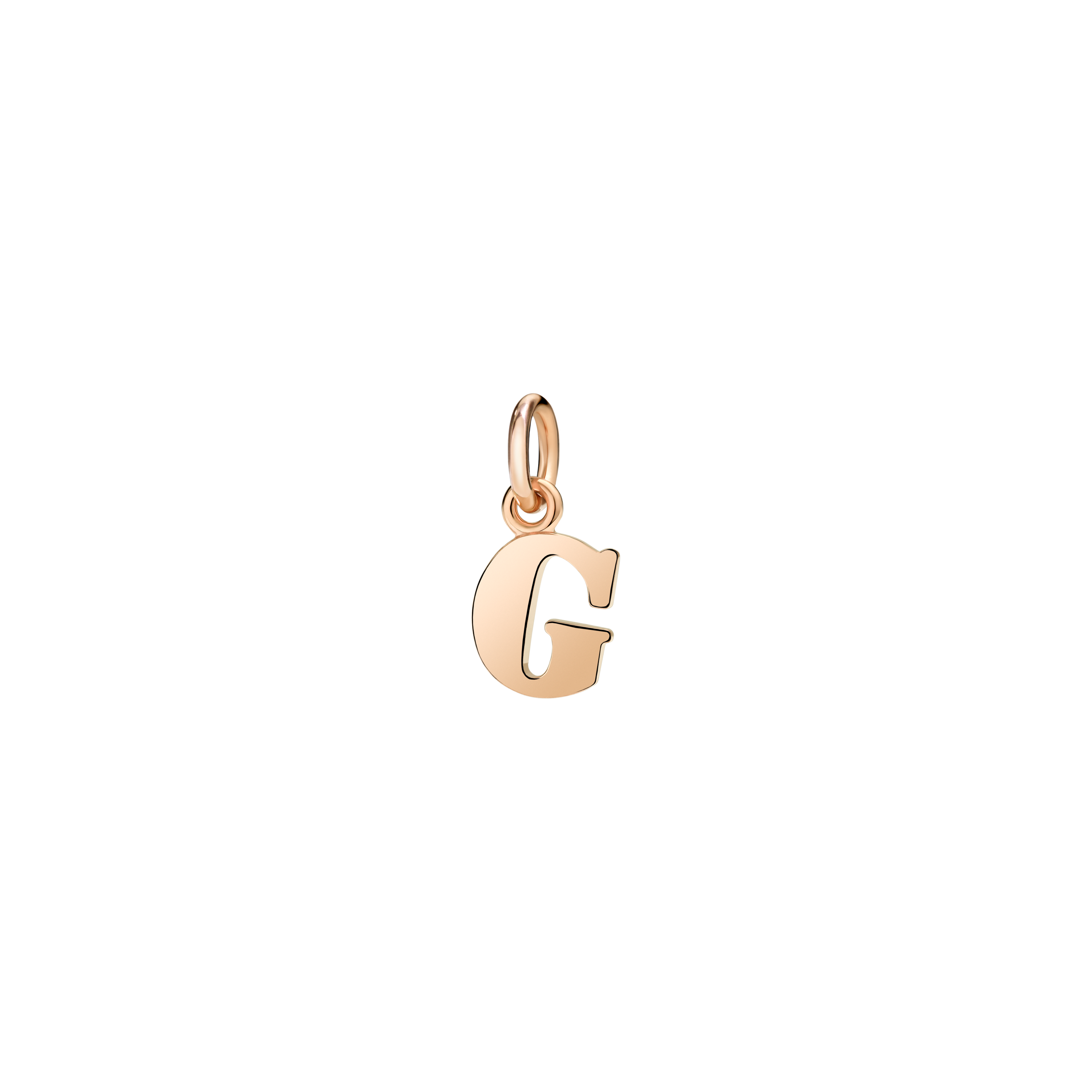Ciondolo Lettera G in Oro Rosa