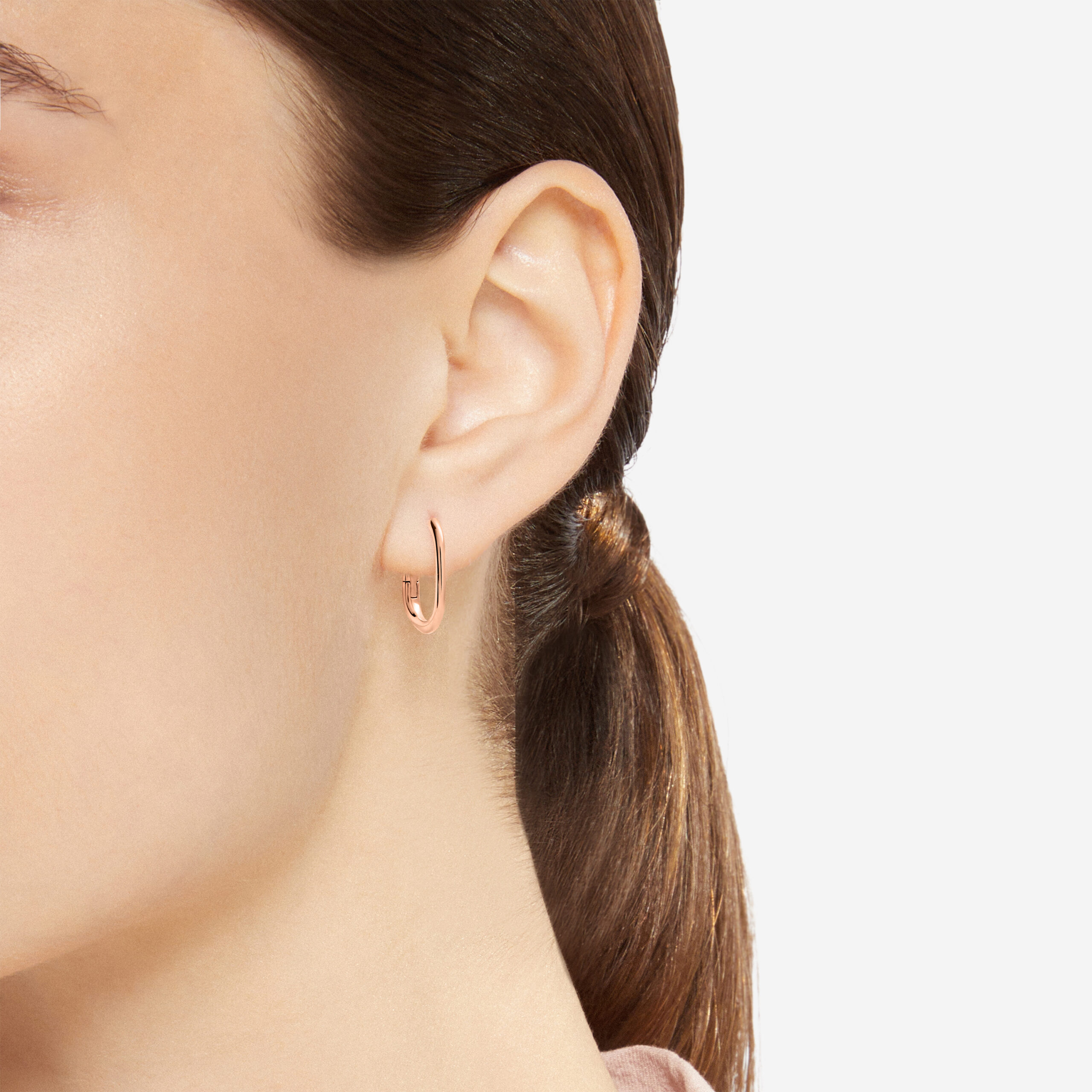 Orecchino Hoop Essentials Oro Rosa