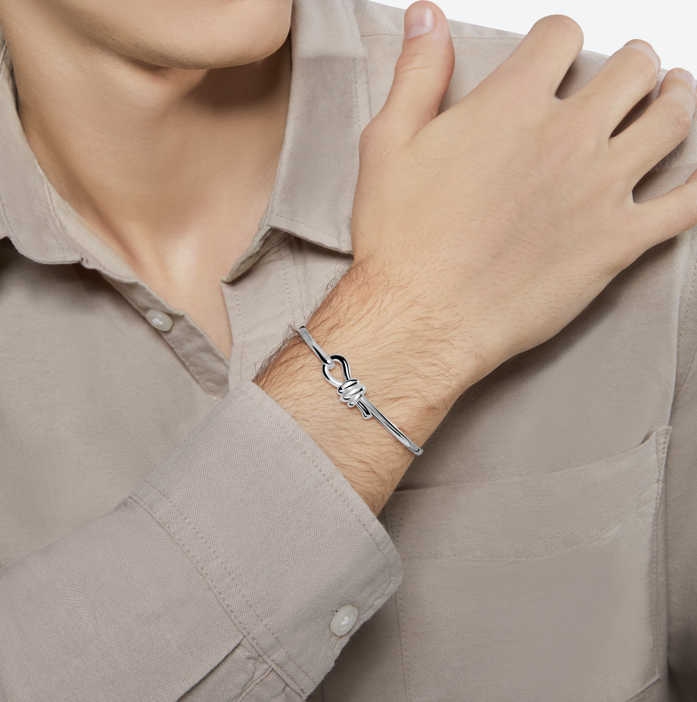 Bracciale Bangle Nodo Argento