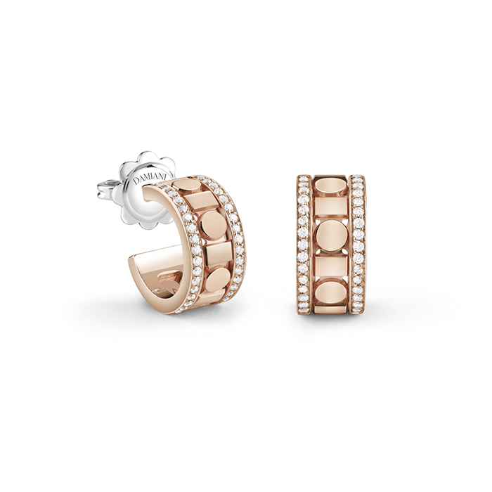 Orecchini Belle Époque Reel Oro Rosa e Diamanti (5,7mm)