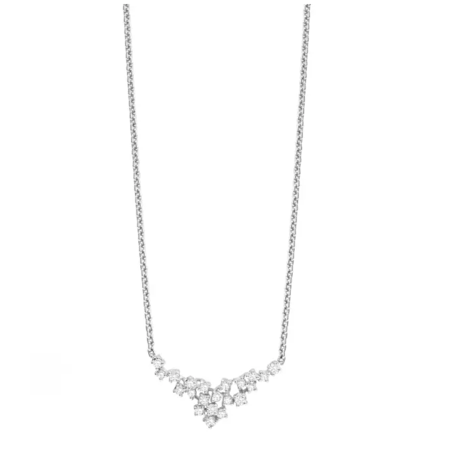 Collana Mimosa in oro Bianco e Diamanti