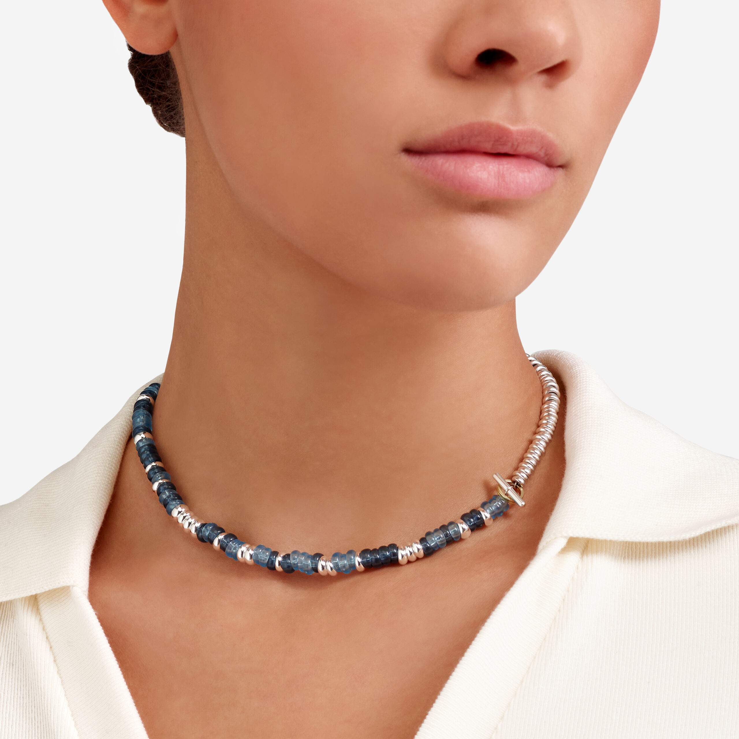 Bracciale Rondelle Argento & Plastica Riciclata "Per papà, with love!"