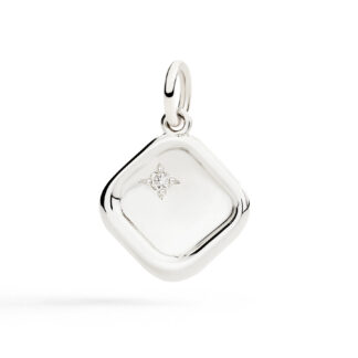 Ciondolo Sigillo Argento & Diamante Bianco
