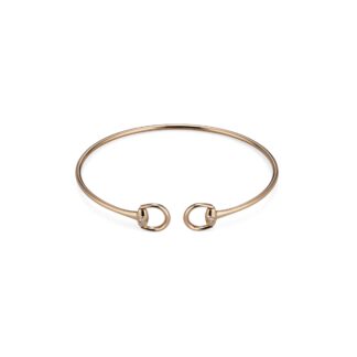 Bracciale rigido con diamanti e Morsetto oro 18k
