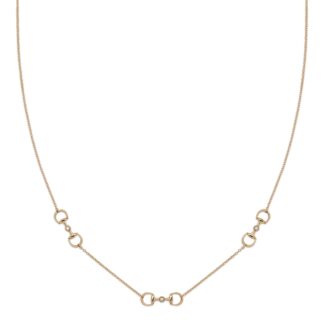Collana pendenti diamanti Gucci Horsebit oro 18k
