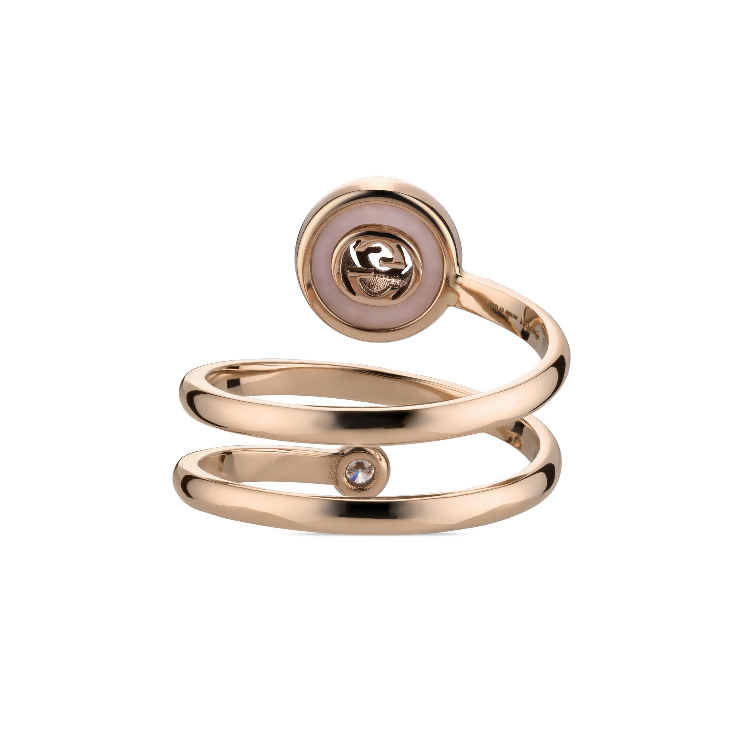 Anello Gucci Interlocking a spirale oro 18k
