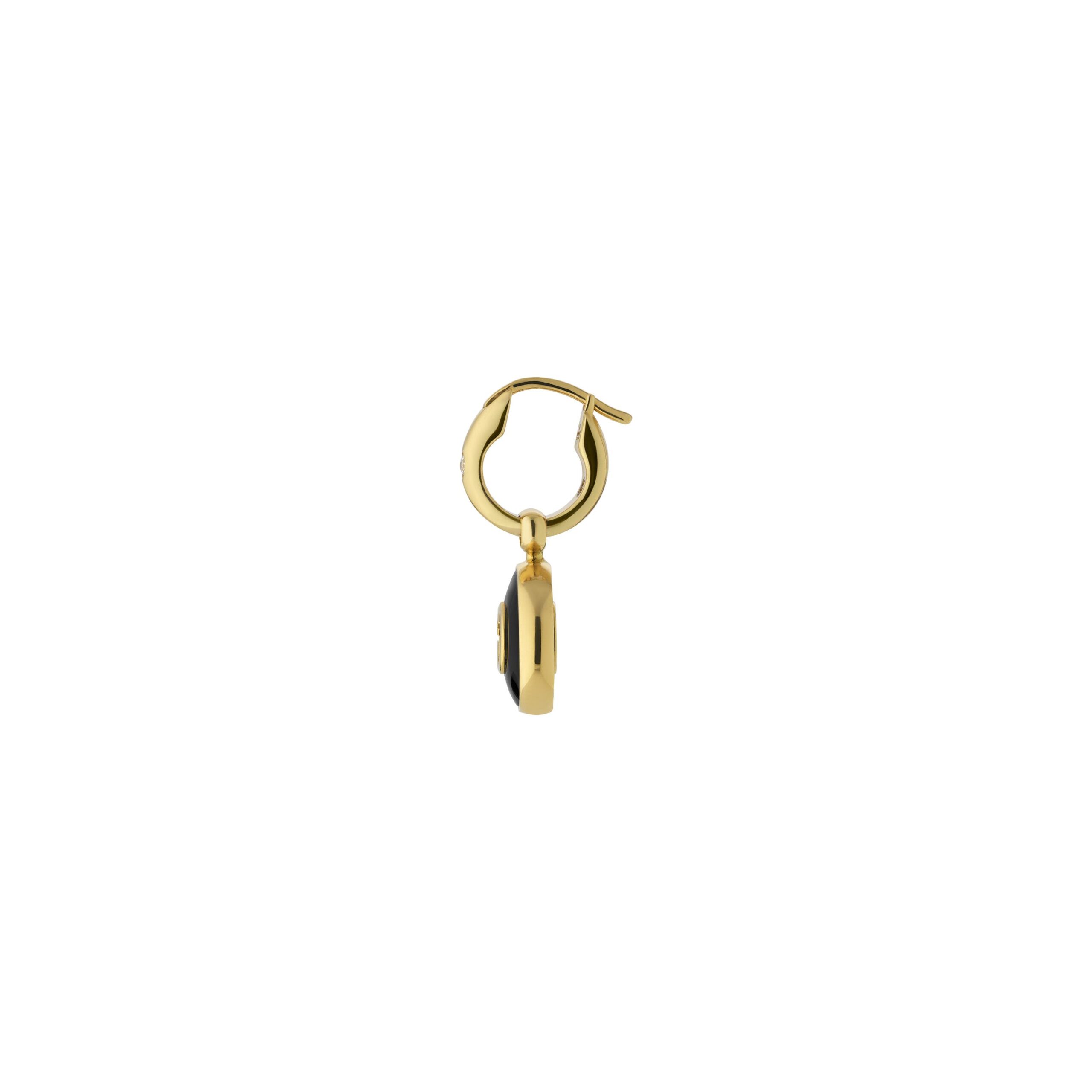 Orecchini a cerchio Gucci Interlocking oro 18k