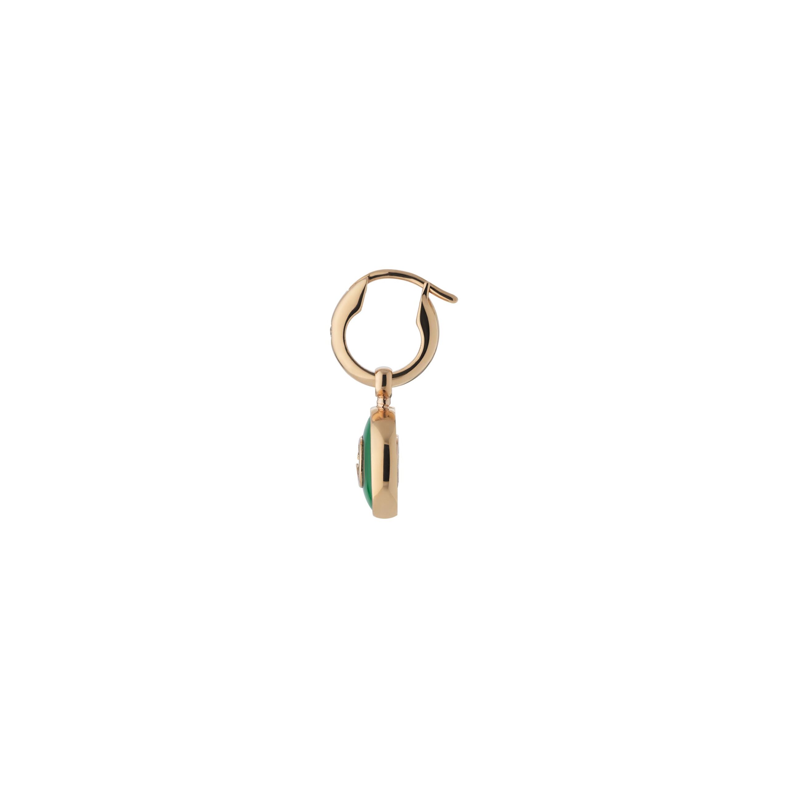 Orecchini a cerchio Gucci Interlocking oro 18k