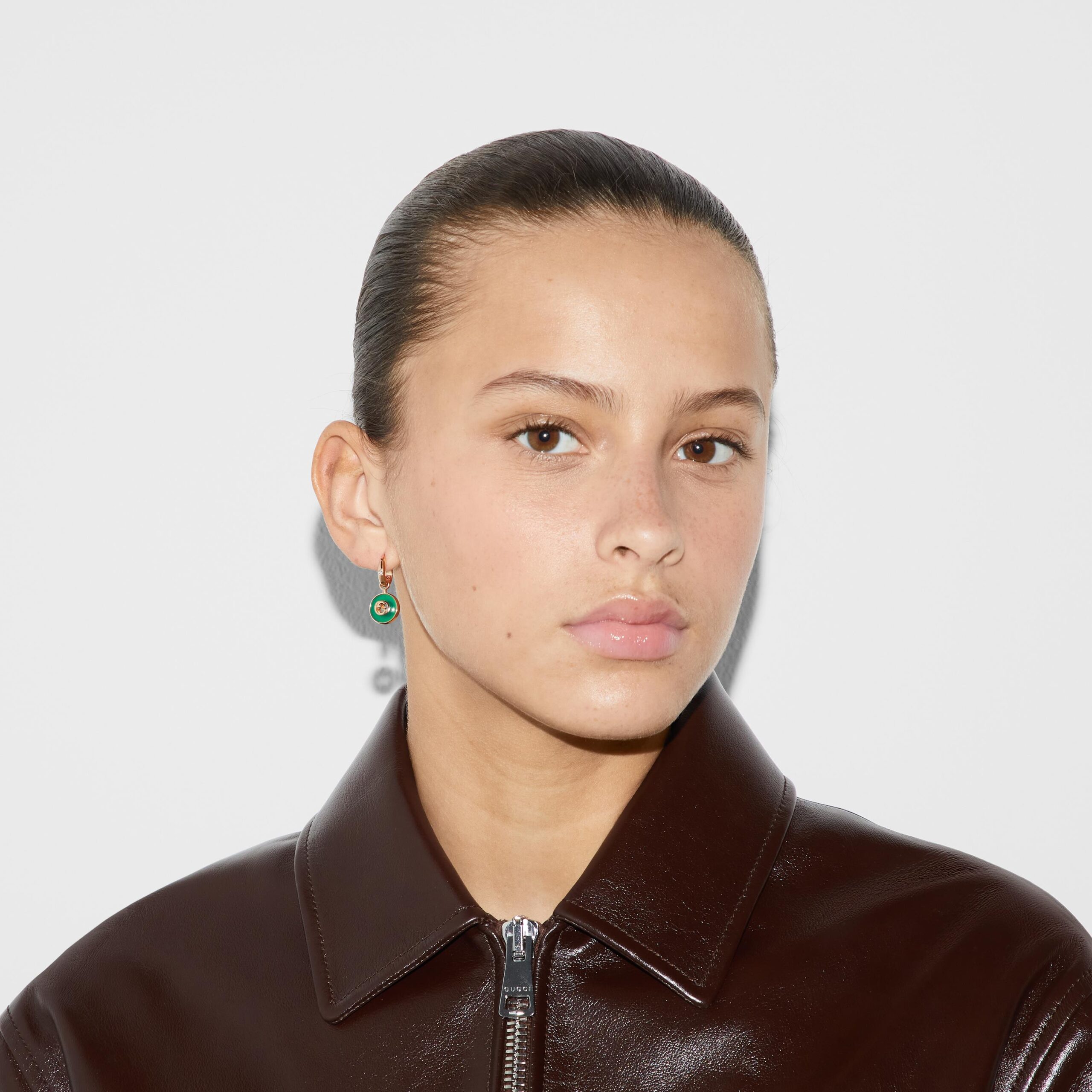 Orecchini a cerchio Gucci Interlocking oro 18k