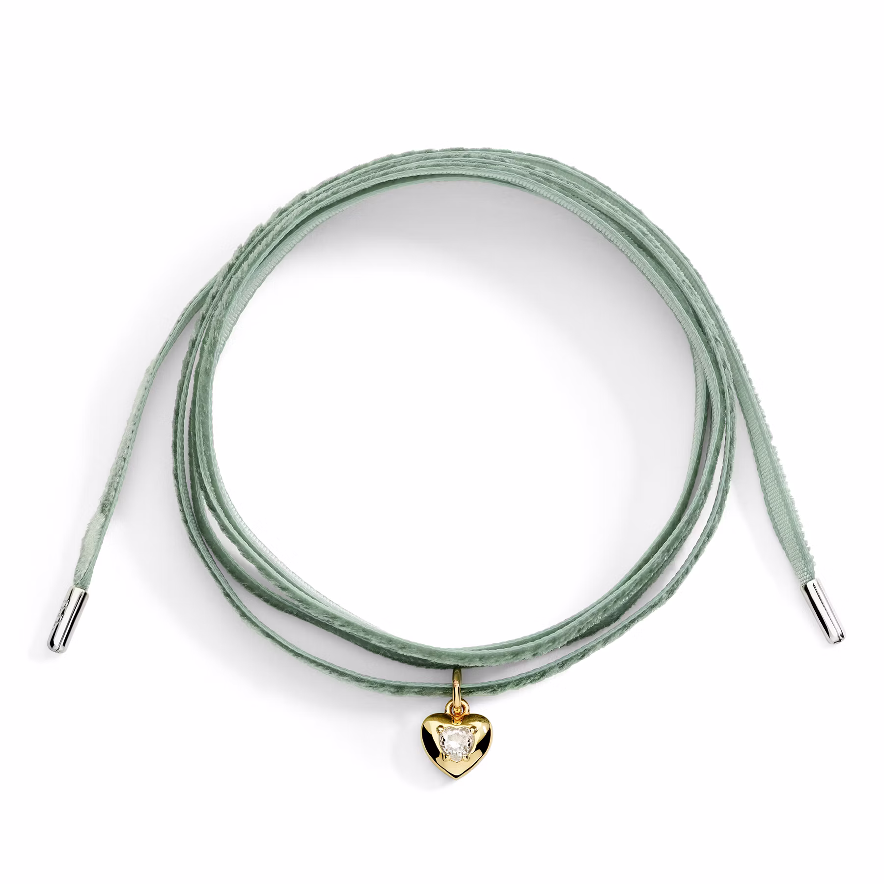 Cordino Verde in Velluto e Argento