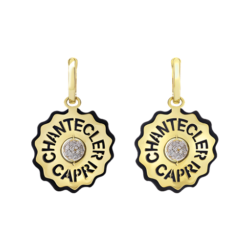 Orecchini Logo Oro Giallo 18k