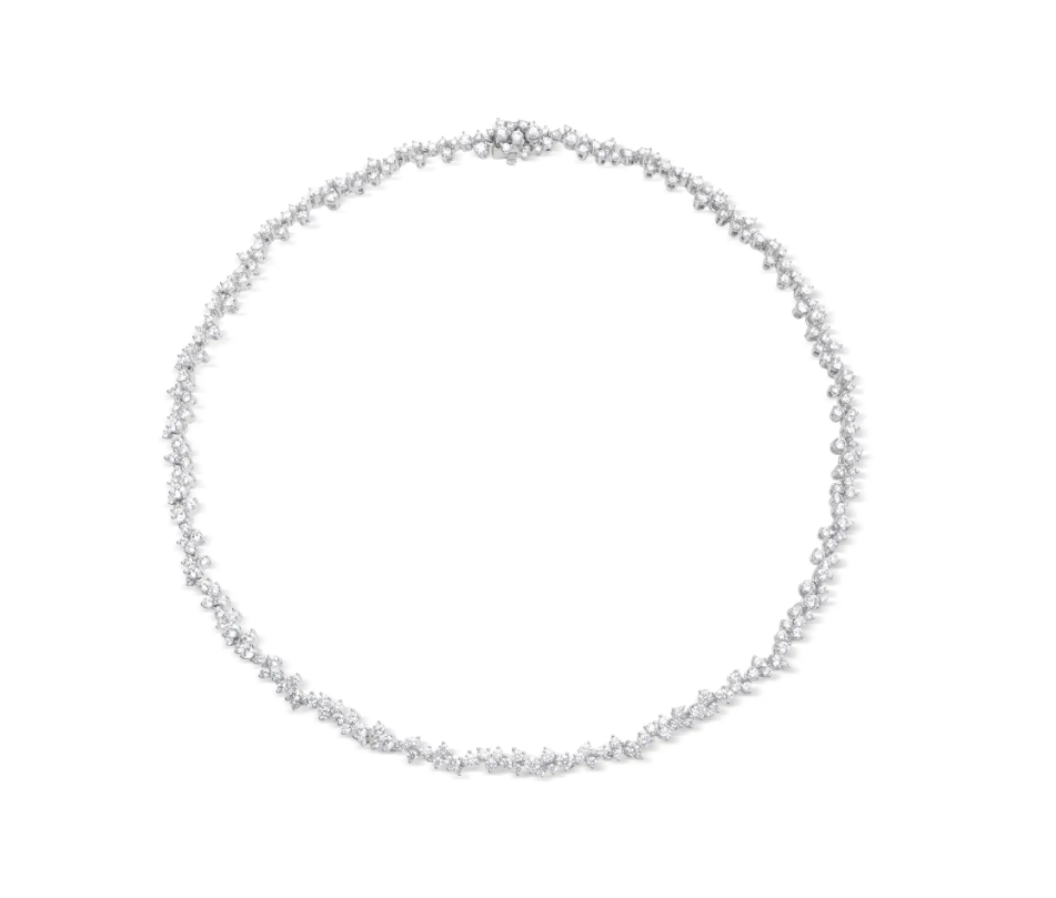 Collana Mimosa in Oro Bianco con Diamanti