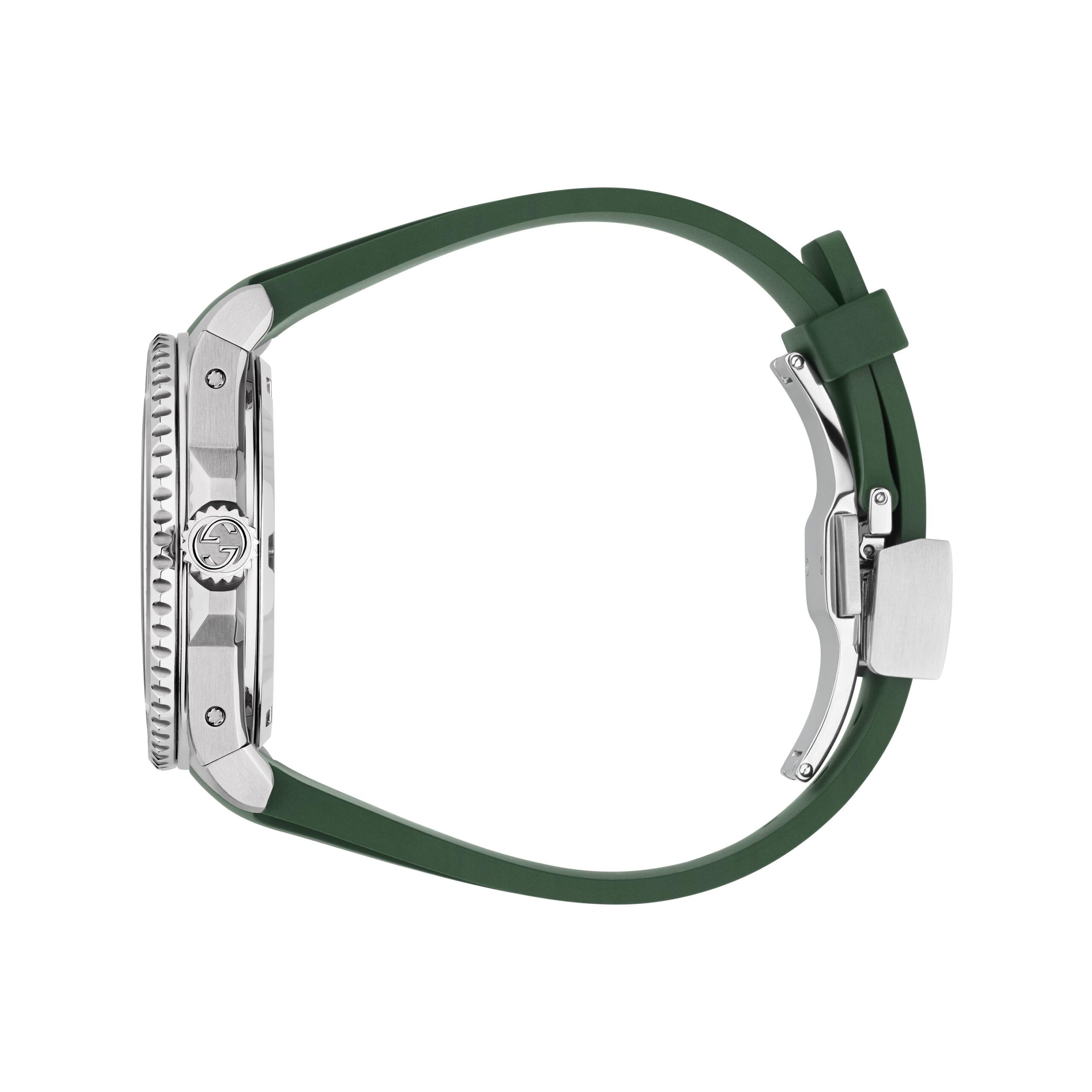 Orologio Gucci Dive, 40 mm - cinturino in gomma Verde