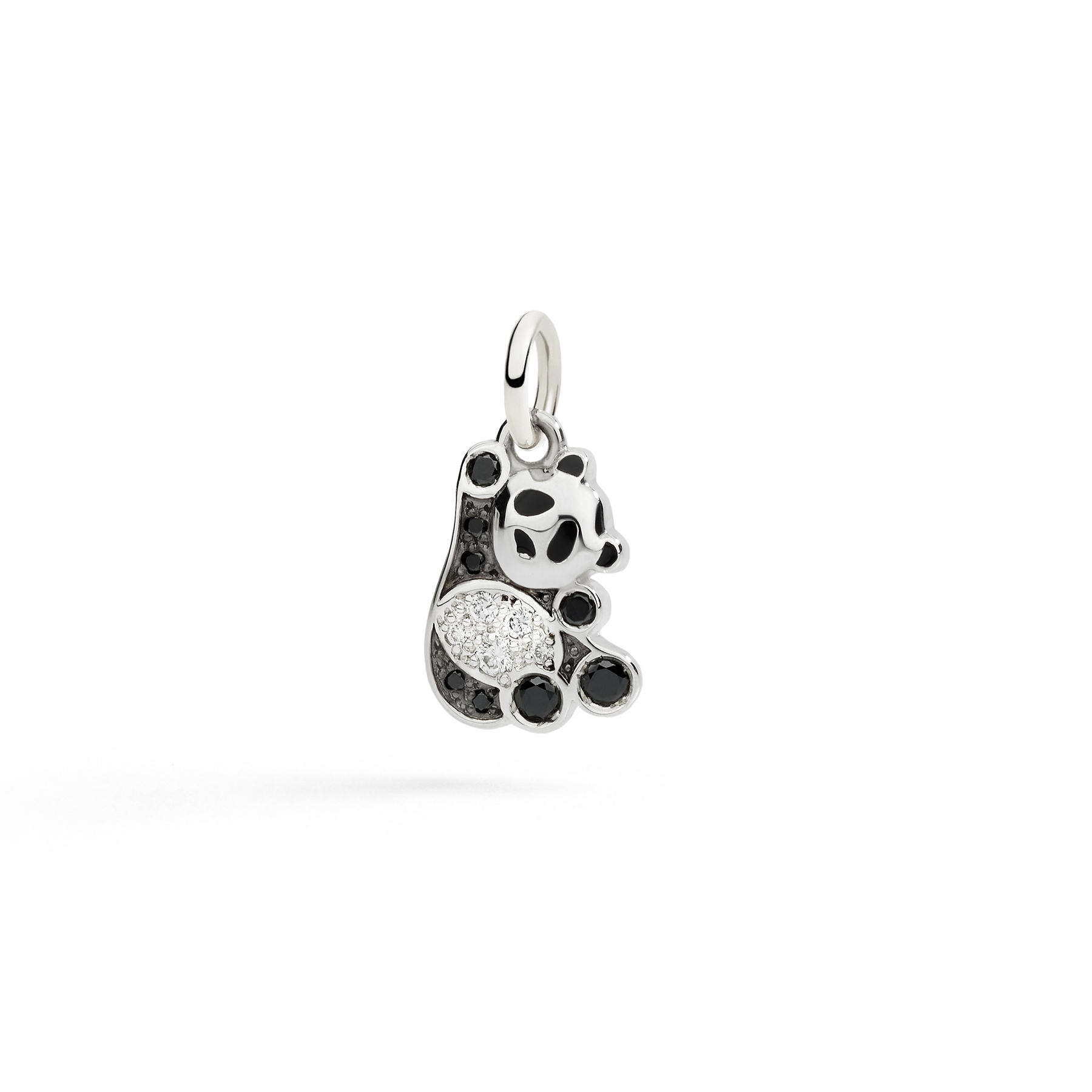 Ciondolo Panda in Argento e Diamanti